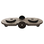 BRUTE Tandem Dolly, Two-Container, 300 lb Capacity, 20.25w x 45d x 8h, Black