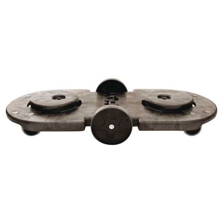 BRUTE Tandem Dolly, Two-Container, 300 lb Capacity, 20.25w x 45d x 8h, Black