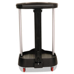 Premium Step-On Linen Hamper, 30 Gal, 20.38w X 22.25d X 37.88h, Aluminum/plastic, Black