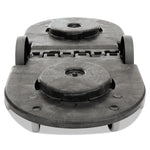 BRUTE Tandem Dolly, Two-Container, 300 lb Capacity, 20.25w x 45d x 8h, Black