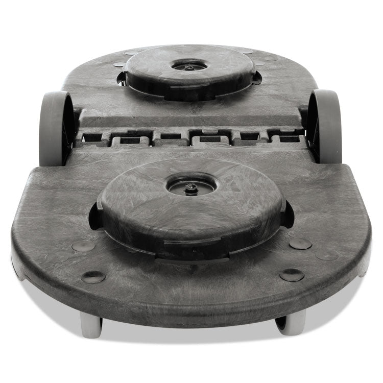 BRUTE Tandem Dolly, Two-Container, 300 lb Capacity, 20.25w x 45d x 8h, Black