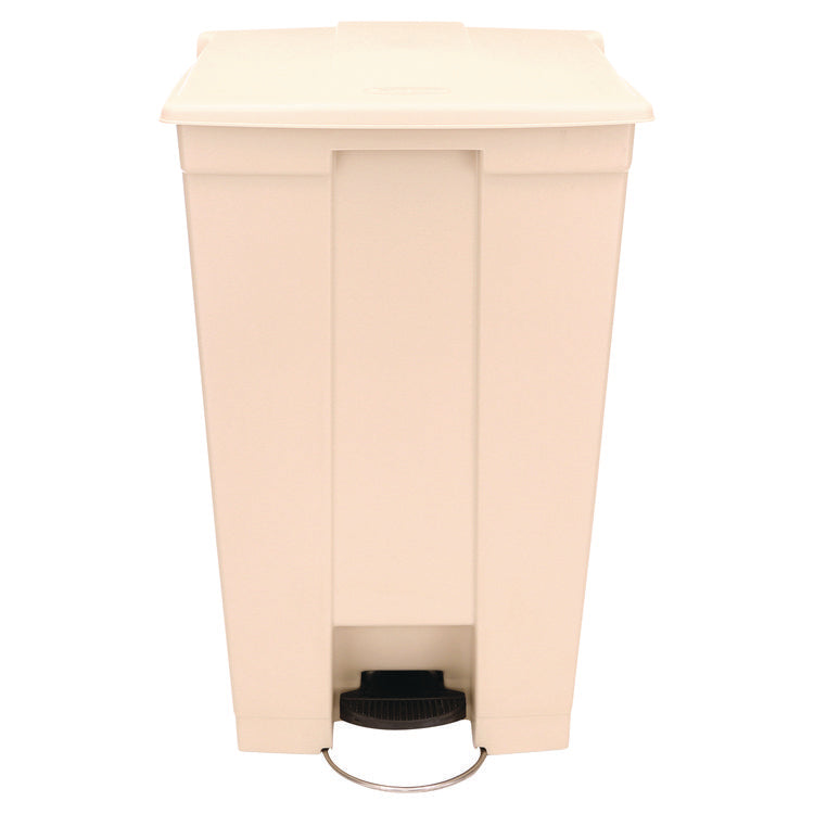 Legacy Step-On Receptacle, 23 gal, Polyethylene, Beige
