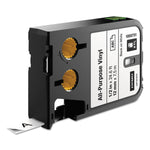 Xtl All-Purpose Vinyl Labels, 0.5" X 24.6 Ft, White/black Print