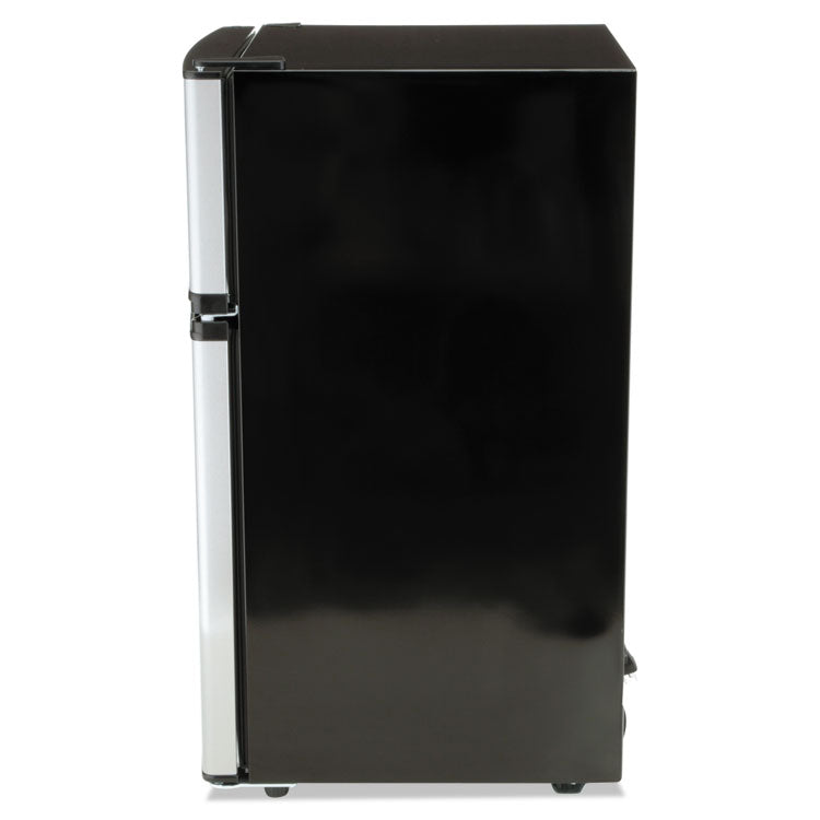 Counter-Height 3.1 Cu. Ft Two-Door Refrigerator/freezer, Black/stainless Steel