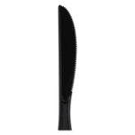 Plastic Cutlery, Heavy Mediumweight Knife, Black, 1,000/Carton
