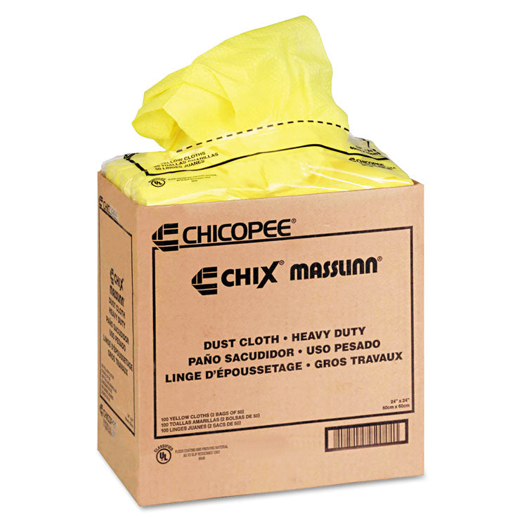 Masslinn Dust Cloths, 24 X 24, Yellow, 50/bag, 2 Bags/carton