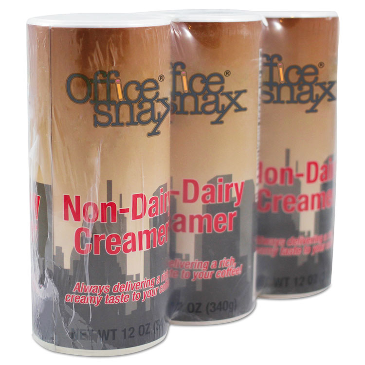Powdered Non-Dairy Creamer, Regular, 12 oz Canister, 3/Pack
