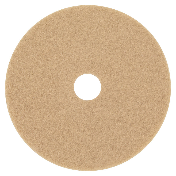 Ultra High-Speed Floor Burnishing Pads 3400, 17" Diameter, Tan, 5/carton