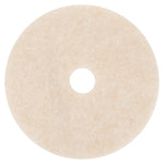 Ultra High-Speed Topline Floor Burnishing Pads 3200, 20" Diameter, White/amber, 5/carton