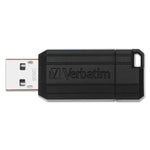 PinStripe USB 2.0 Flash Drive, 16 GB, Black