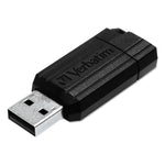 PinStripe USB 2.0 Flash Drive, 16 GB, Black