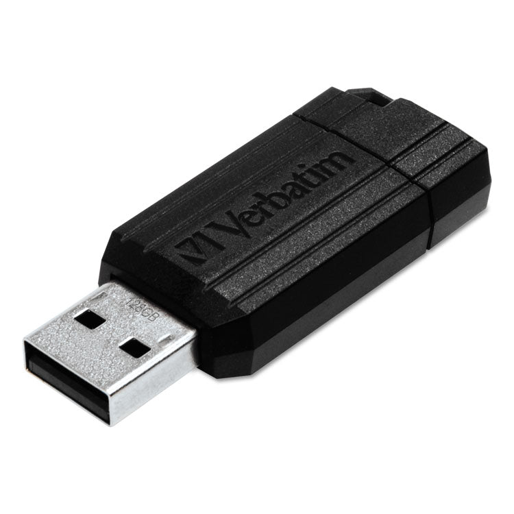 PinStripe USB 2.0 Flash Drive, 16 GB, Black