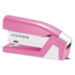 InCourage Spring-Powered Compact Stapler, 20-Sheet Capacity, Pink/Gray