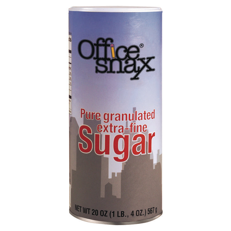 Sugar Canister, 20 oz Reclosable Canister, 24/Carton