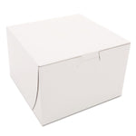 White One-Piece Non-Window Bakery Boxes, 6 x 6 x 4, White, Paper, 250/Bundle