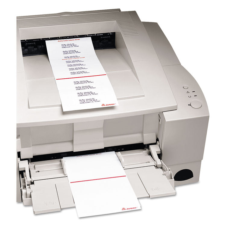 Mini-Sheets Mailing Labels, Inkjet/laser Printers, 1 X 2.63, White, 8/sheet, 25 Sheets/pack
