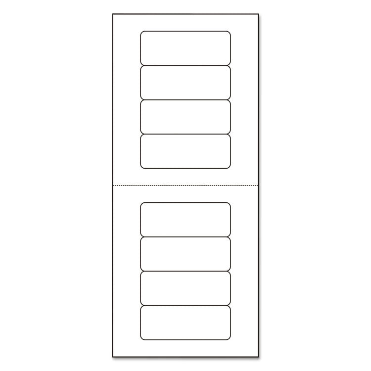 Mini-Sheets Mailing Labels, Inkjet/laser Printers, 1 X 2.63, White, 8/sheet, 25 Sheets/pack