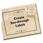 Matte Clear Shipping Labels, Inkjet Printers, 8.5 X 11, Clear, 25/pack