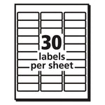 Matte Clear Easy Peel Mailing Labels W/ Sure Feed Technology, Laser Printers, 1 X 2.63, Clear, 30/sheet, 10 Sheets/pack
