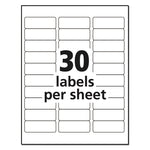 Matte Clear Easy Peel Mailing Labels W/ Sure Feed Technology, Inkjet Printers, 1 X 2.63, Clear, 30/sheet, 10 Sheets/pack