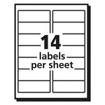 Matte Clear Easy Peel Mailing Labels W/ Sure Feed Technology, Inkjet Printers, 1.33 X 4, Clear, 14/sheet, 10 Sheets/pack