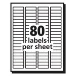 Matte Clear Easy Peel Mailing Labels W/ Sure Feed Technology, Inkjet Printers, 0.5 X 1.75, Clear, 80/Sheet, 10 Sheets/Pack