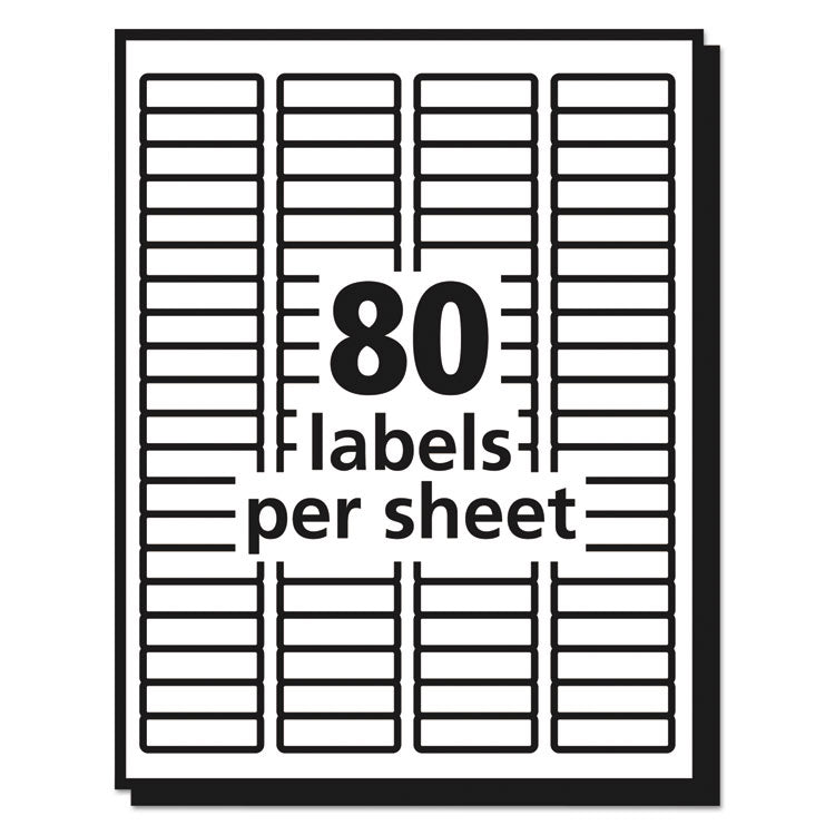 Matte Clear Easy Peel Mailing Labels W/ Sure Feed Technology, Inkjet Printers, 0.5 X 1.75, Clear, 80/Sheet, 10 Sheets/Pack