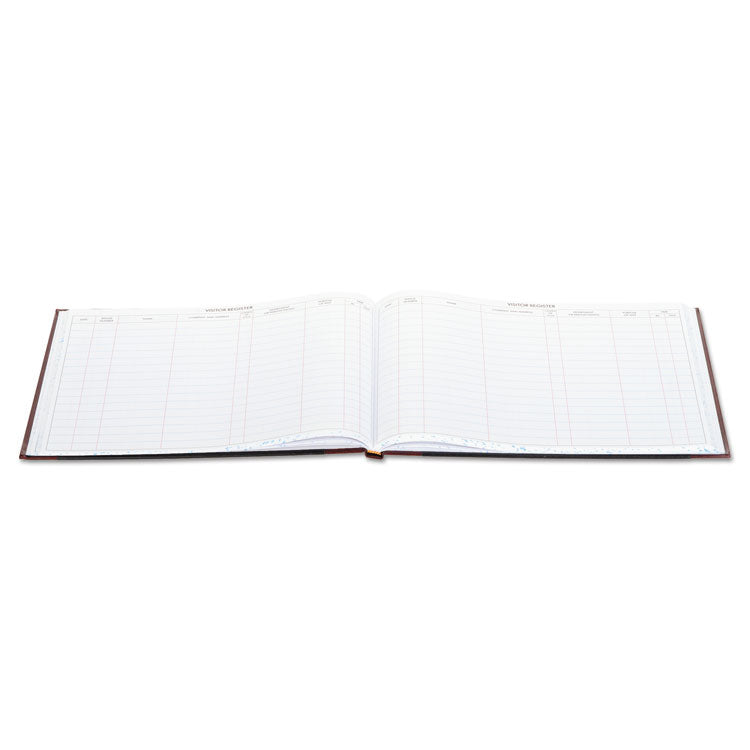 Detailed Visitor Register Book, 8 Column Format, Black Cover, 12.25 X 9.5 Sheets, 208 Sheets/book