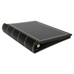 Looseleaf Corporation Minute Book, 1-Subject, Unruled, Black/Gold Cover, (250) 11 x 8.5 Sheets