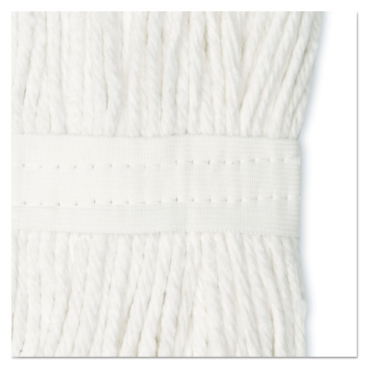 Cut-End Wet Mop Head, Cotton, No. 24, White