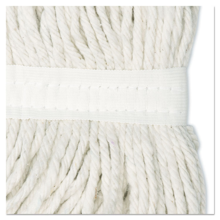 Cut-End Wet Mop Head, Rayon, No. 24, White
