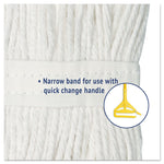 Cut-End Wet Mop Head, Rayon, No. 24, White, 12/carton