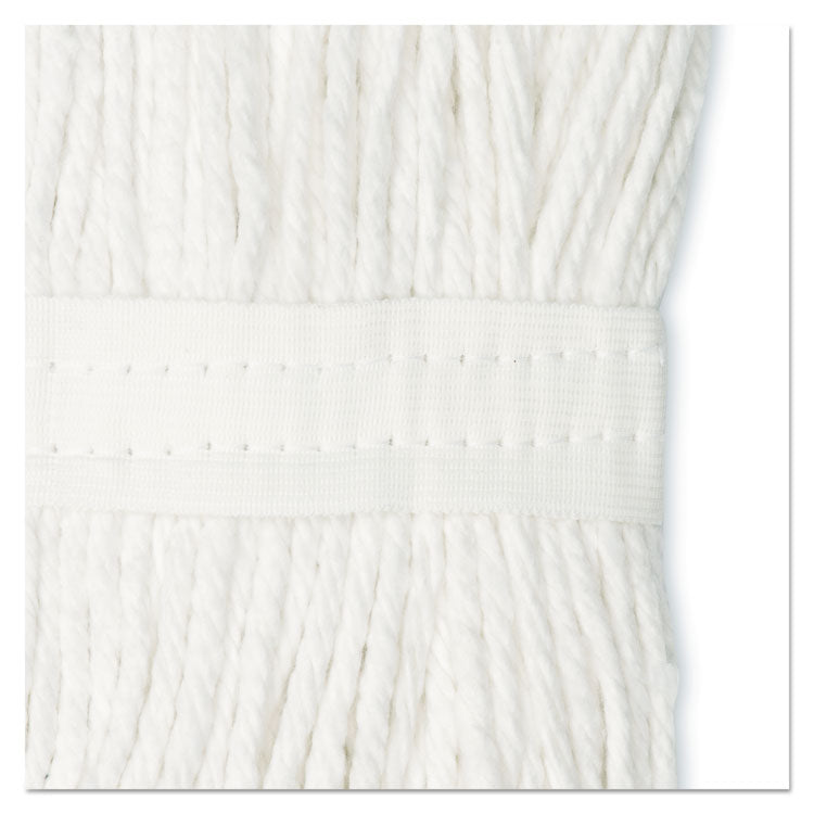Cut-End Wet Mop Head, Cotton, No. 20, White
