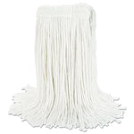 Cut-End Wet Mop Head, Rayon, No. 24, White