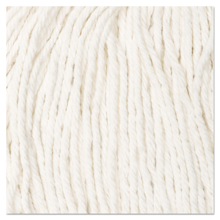 Cut-End Wet Mop Head, Rayon, No. 24, White