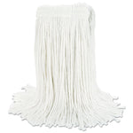 Cut-End Wet Mop Head, Rayon, No. 24, White, 12/carton