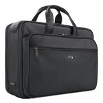Classic Smart Strap Briefcase, Fits Devices Up to 16", Ballistic Polyester, 17.5 x 5.5 x 12, Black