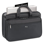 Classic Smart Strap Briefcase, Fits Devices Up to 16", Ballistic Polyester, 17.5 x 5.5 x 12, Black