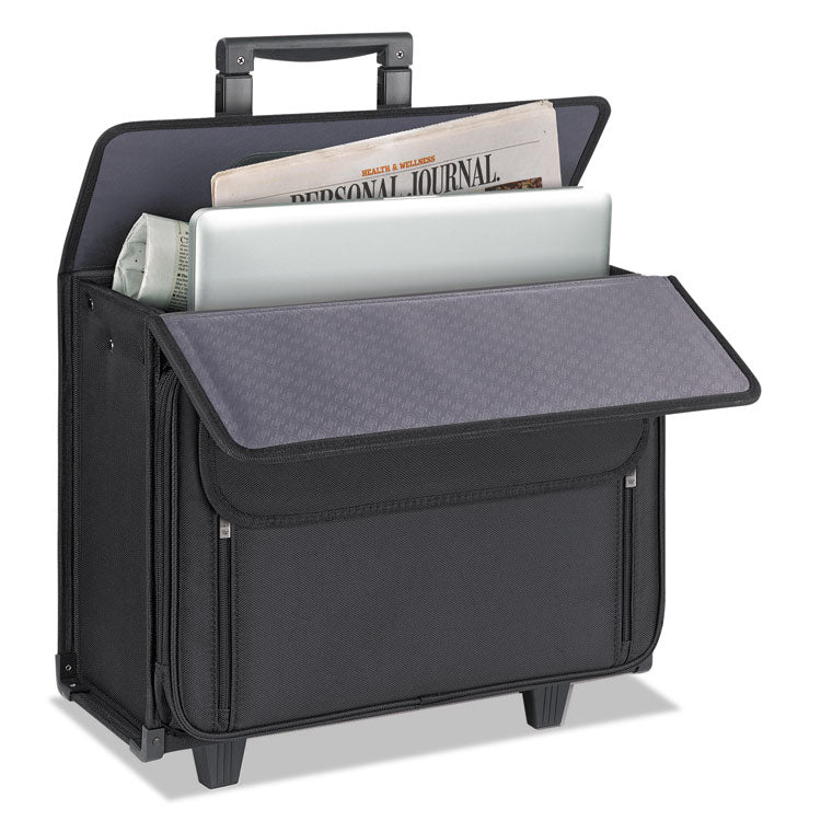 Classic Rolling Catalog Case, Fits Devices Up to 17.3", Polyester, 18 x 7 x 14, Black