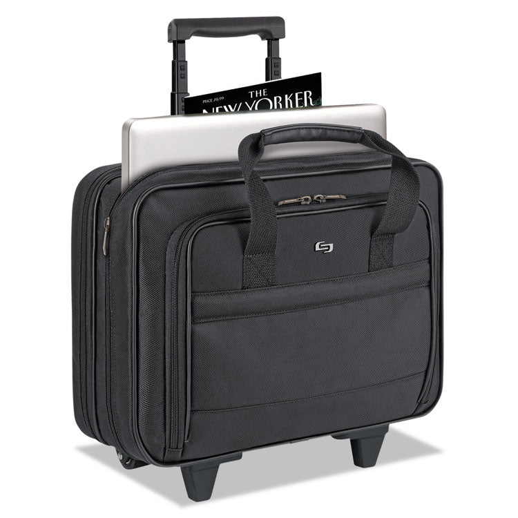 Classic Rolling Case, Fits Devices Up to 15.6", Ballistic Polyester, 15.94 x 5.9 x 12, Black