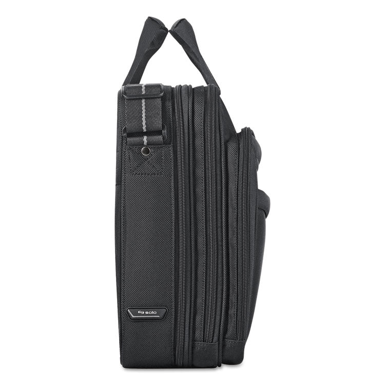 Pro CheckFast Briefcase, Fits Devices Up to 17.3", Polyester, 17 x 5.5 x 13.75, Black