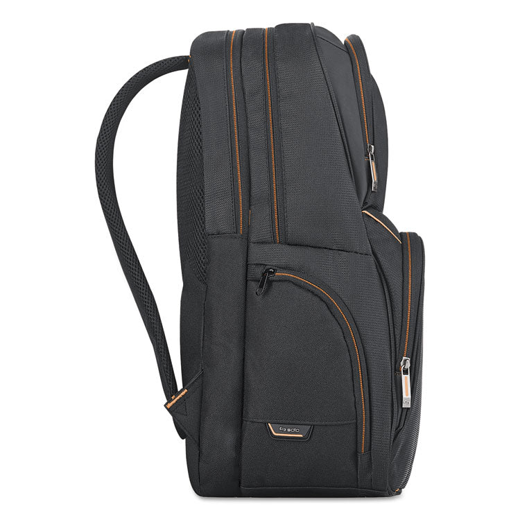 Urban Backpack, Fits Devices Up to 17.3", Polyester, 12.5 x 8.5 x 18.5, Black