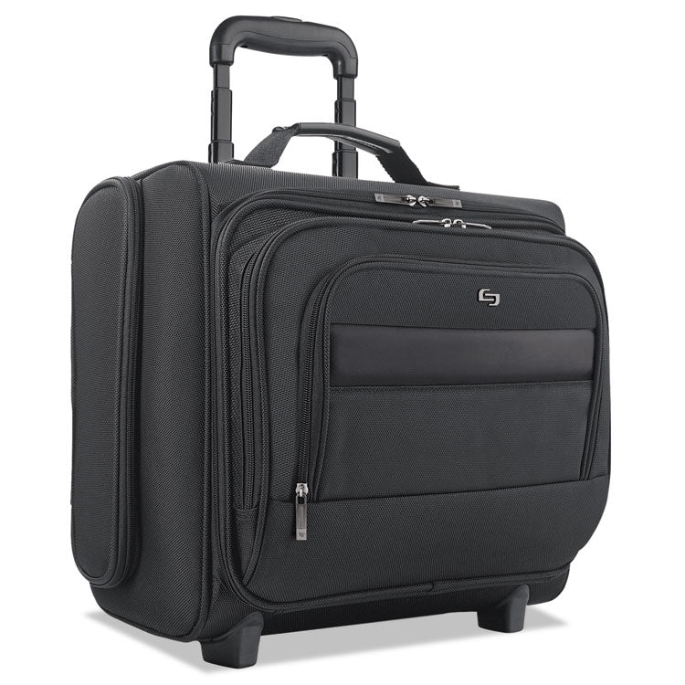 Classic Rolling Overnighter Case, Fits Devices Up to 15.6", Ballistic Polyester, 16.14 x 6.69 x 13.78, Black
