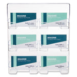 6-Pocket Business Card Holder, Holds 480 Cards, 8.5 X 1.63 X 9.75, Plastic, Clear