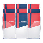 3-Tier Document Organizer W/6 Removable Dividers, 14w X 3.5d X 11.5h, Clear