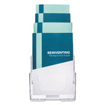 4-Compartment Docuholder, Booklet Size, 6.88w X 6.25d X 10h, Clear