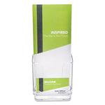 Docuholder For Countertop/wall-Mount W/card Holder, 4.38w X 4.25d X 7.75h, Clear