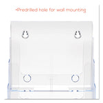 4-Compartment DocuHolder, Magazine Size, 9.38w x 7d x 13.63h, Clear