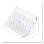 8-Pocket Business Card Holder, Holds 400 Cards, 7.78 X 3.5 X 3.38, Plastic, Clear
