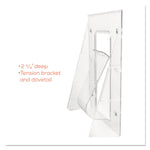 Stand-Tall Wall-Mount Literature Rack, Leaflet, 4.56w X 3.25d X 11.88h, Clear